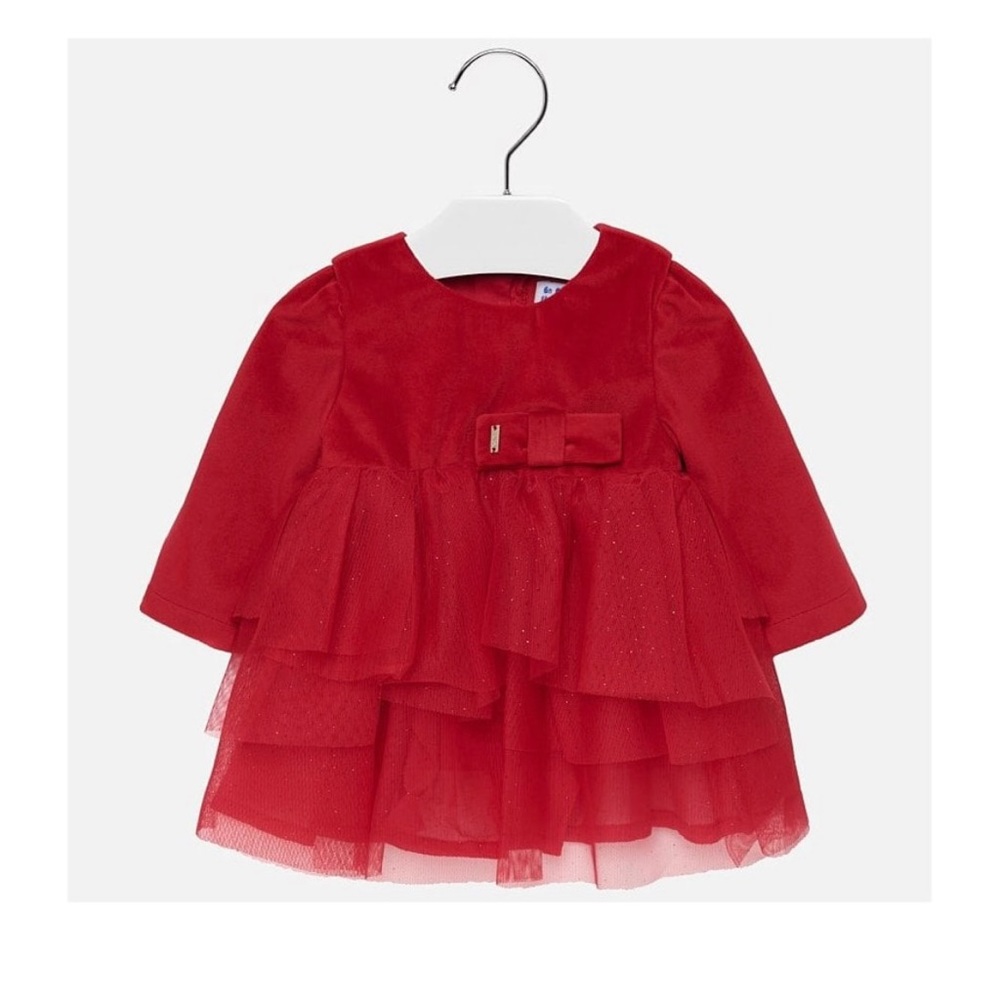 Mayoral Tulle & Velvet Dress, Size 12M